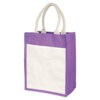 Jute Bag with Canvas Compartment