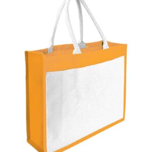 Jutebag A3 with canvas pocket