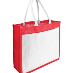 Jutebag A3 with canvas pocket