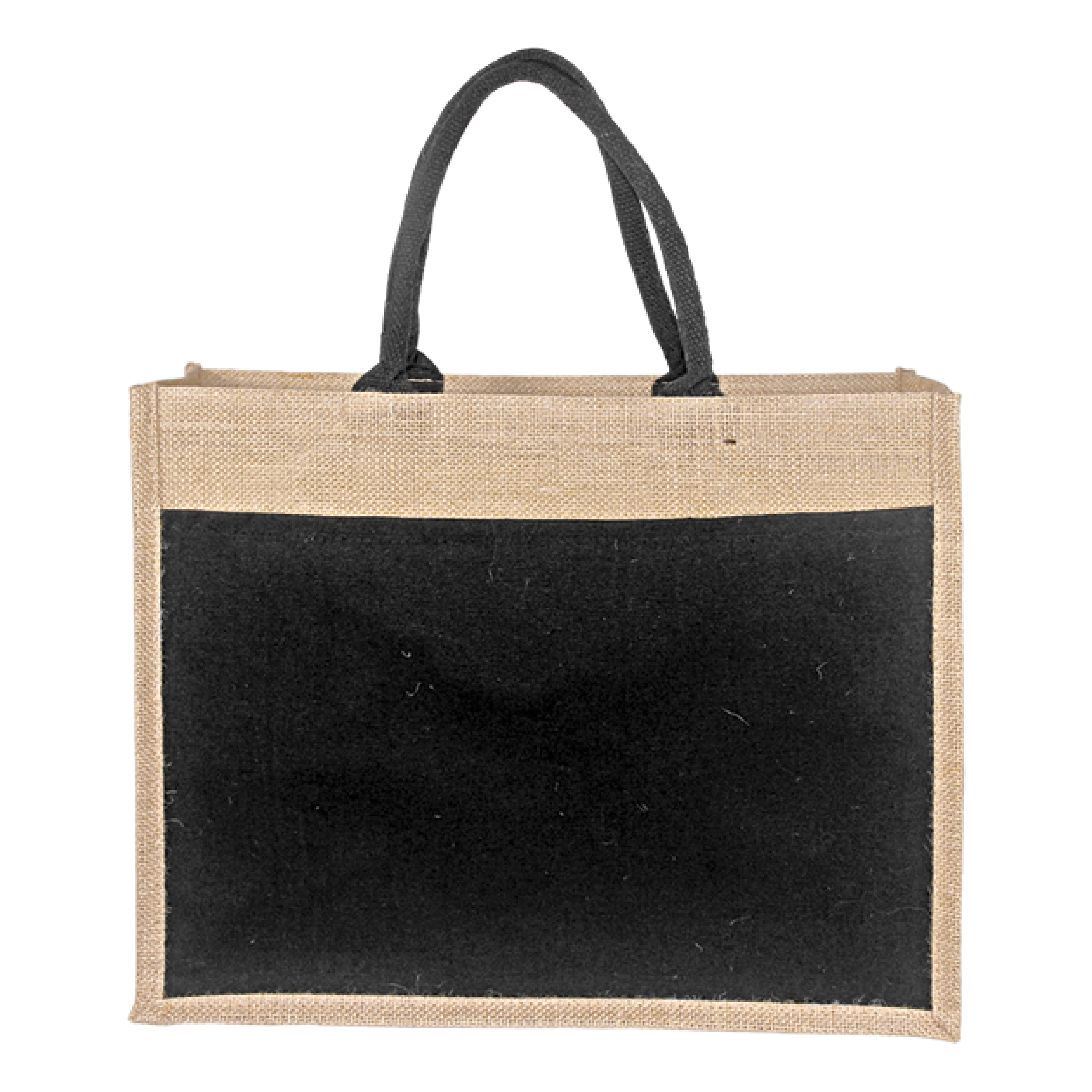 Jute Bag with Canvas Compartment