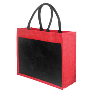 Jute Bag with Canvas Compartment