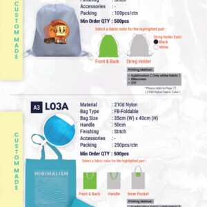 L01 Drawstring Bag 210D Nylon